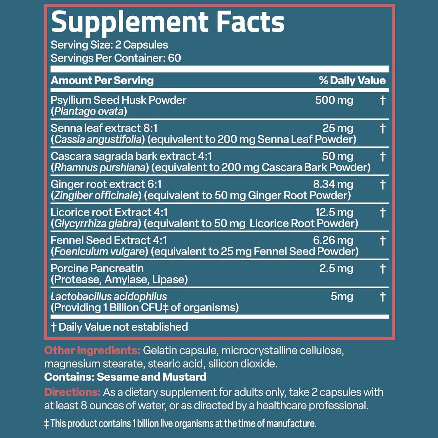 Bronson Advance Colon Cleanse Premium Detox Formula with Psyllium Husk, Senna Leaf, Ginger Root - Non-GMO, 120 Capsules