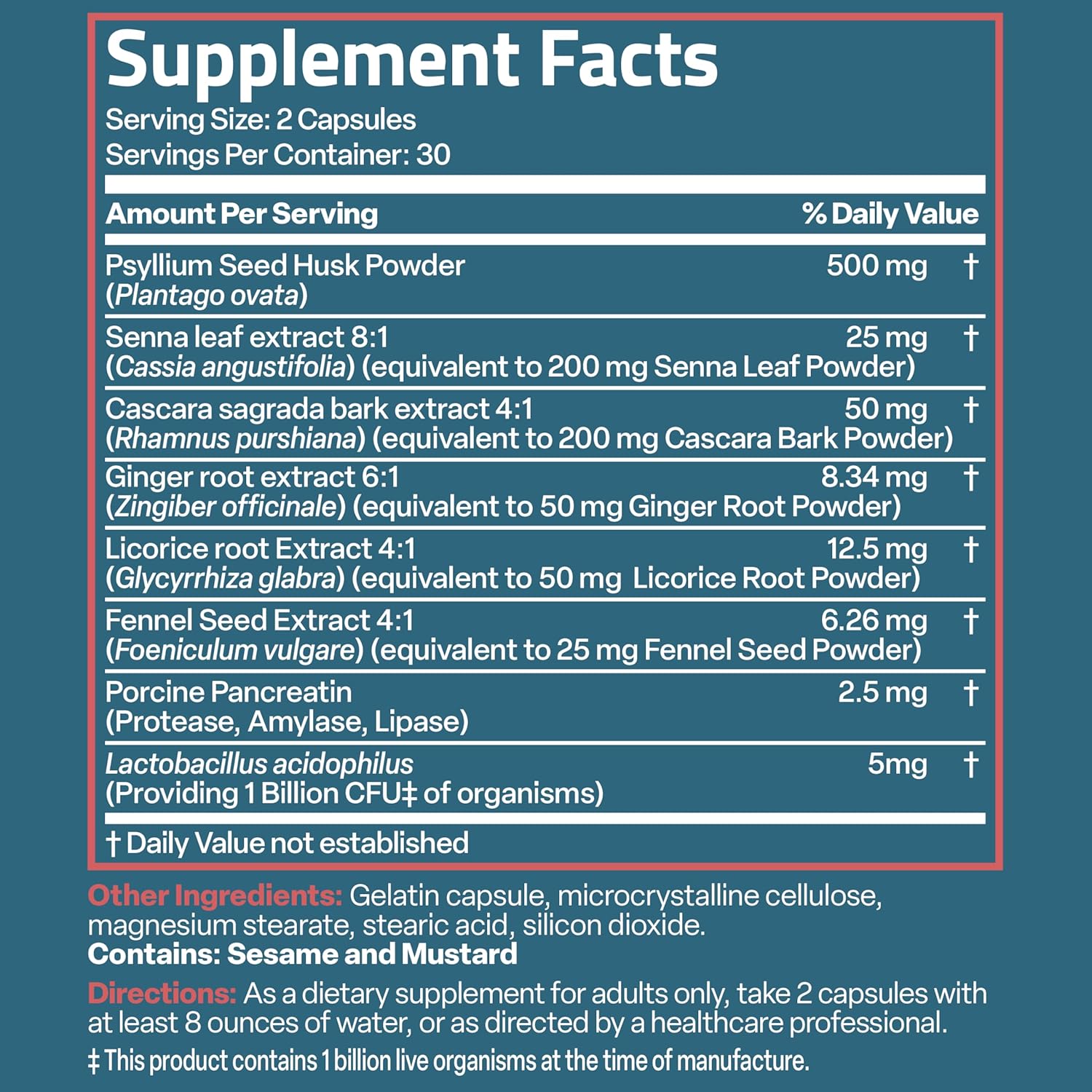 Bronson Advanced Colon Cleanse Premium Detox Formula with Psyllium Husk, Senna Leaf, Cascara Sagrada, Ginger Root, Licorice Root - Non-GMO, 60 Capsules