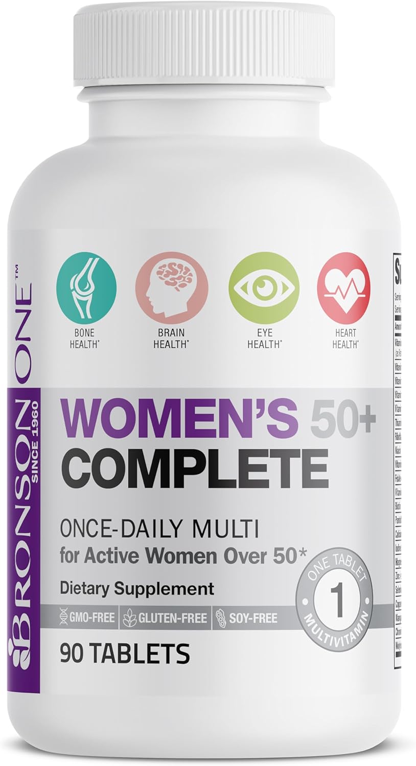 Bronson ONE Daily Women's 50+ Multivitamin with Minerals, 90 Tablets