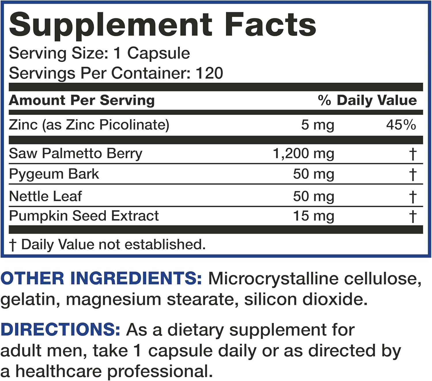 Bronson Prostate Health Support Supplement - 120 Capsules for Men's Prostate Health