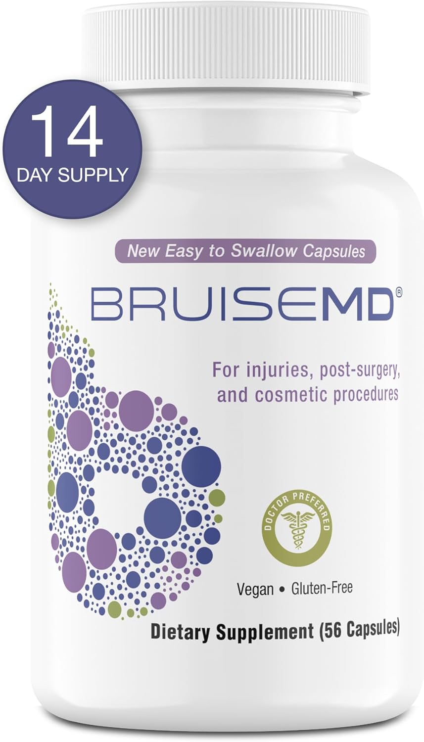 BruiseMD Supplement and Gel Combo for Bruise Relief and Swelling Reduction
