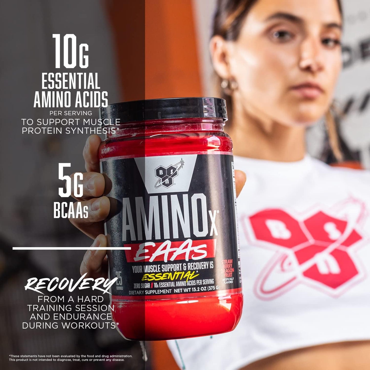 BSN Amino X EAAs: Jungle Juice Flavor, 10g Amino Acids, 5g BCAAs, Sugar-Free, Caffeine-Free, 25 Servings