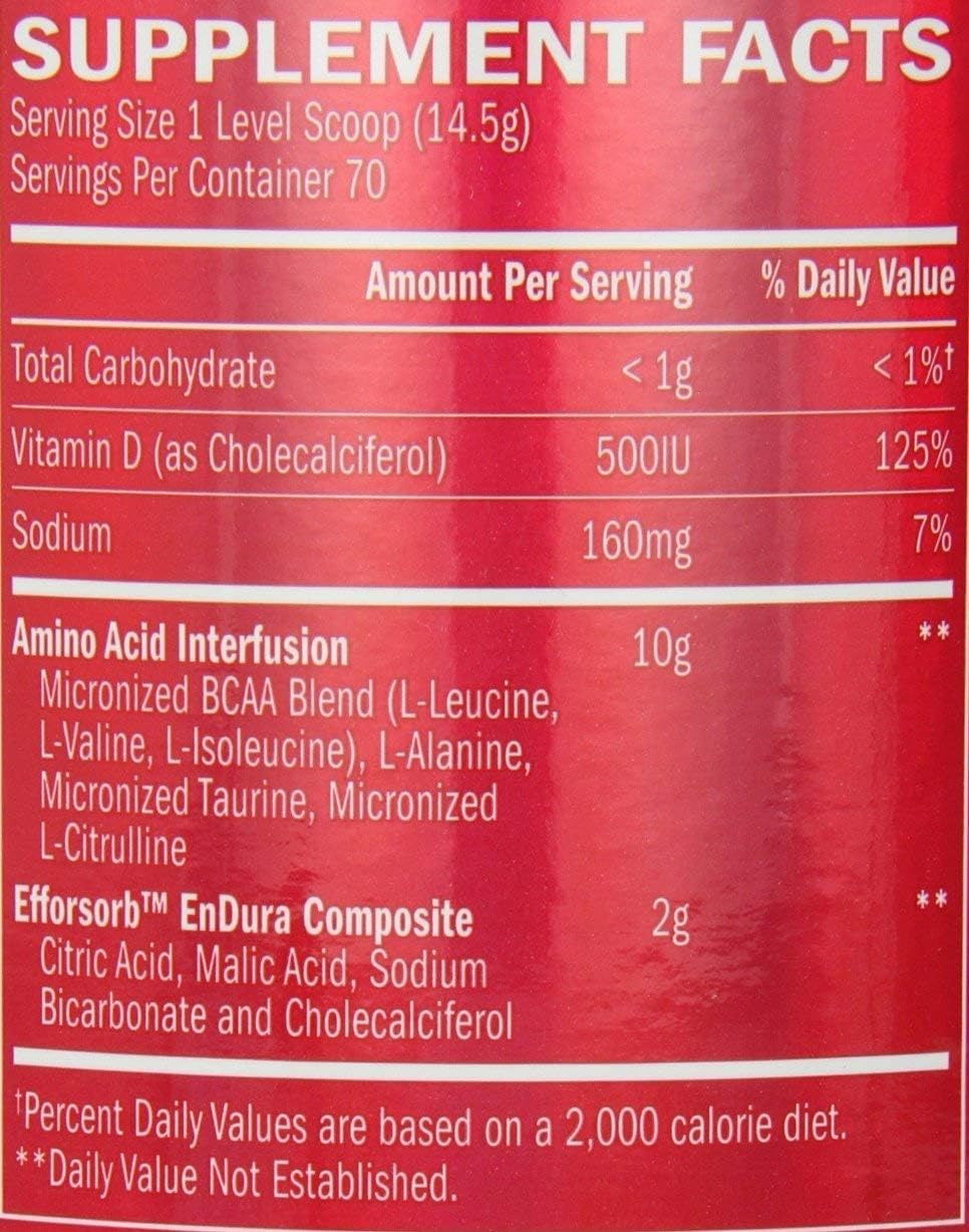 BSN Amino X Fruit Punch Powder - Muscle Recovery & Endurance with BCAAs, 10g Amino Acids, Keto Friendly - 70 Servings