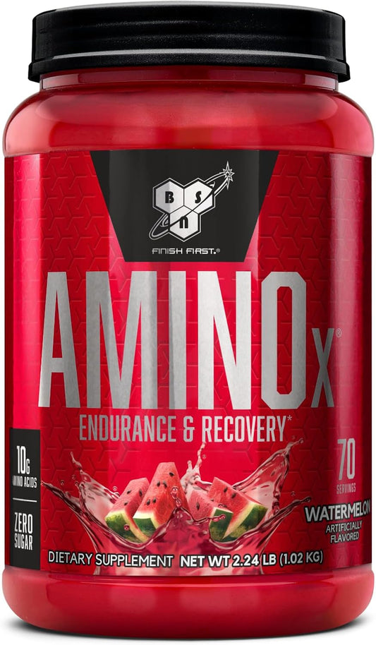 BSN Amino X Watermelon Flavor Muscle Recovery Powder - 70 Servings, Keto Friendly, BCAA & Amino Acids for Endurance