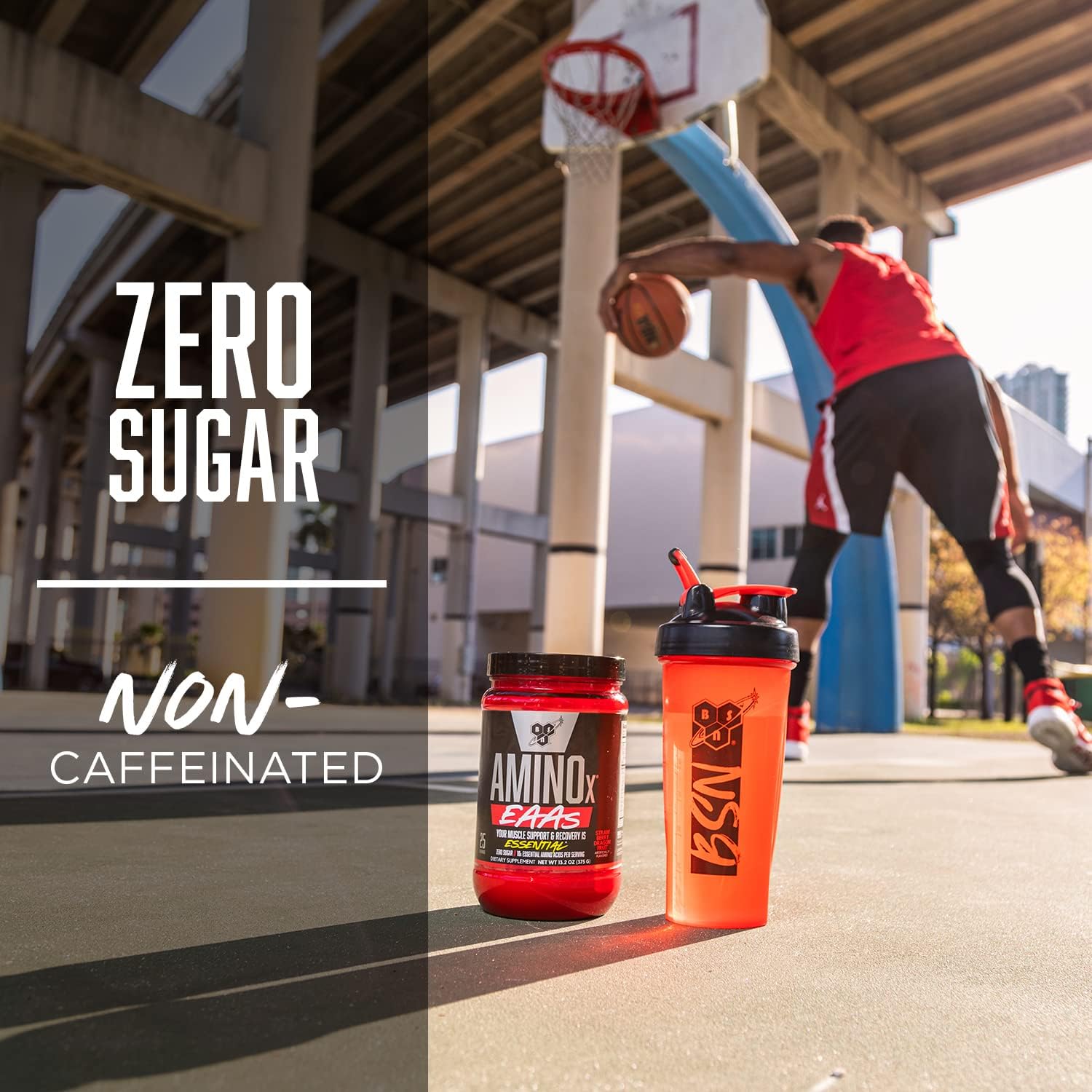 BSN Amino X Watermelon Splash: 10g EAAs, 5g BCAAs, Muscle Recovery & Endurance, Caffeine Free, Zero Sugar, 25 Servings