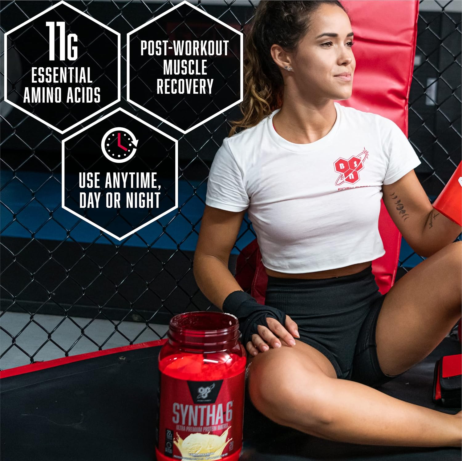 BSN SYNTHA-6 Edge Vanilla Protein Powder - 24g Protein, Low Sugar, 28 Servings