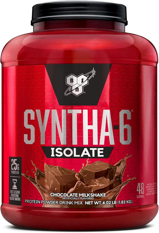 BSN SYNTHA-6 Isolate Chocolate Protein Powder - Whey & Milk Protein, 48 Servings
