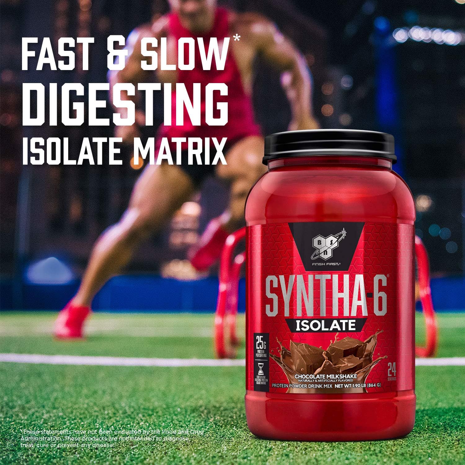 BSN SYNTHA-6 Isolate Strawberry Milkshake Protein Powder - 48 Servings