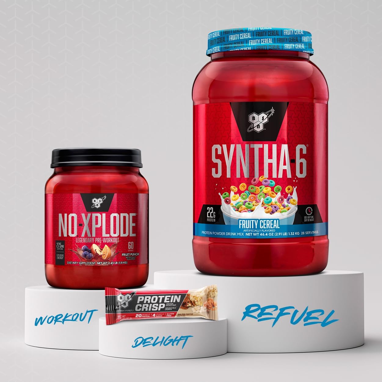 BSN SYNTHA-6 Whey Protein Powder with Micellar Casein and Milk Isolate, Fruity Cereal Flavor, 28 Servings