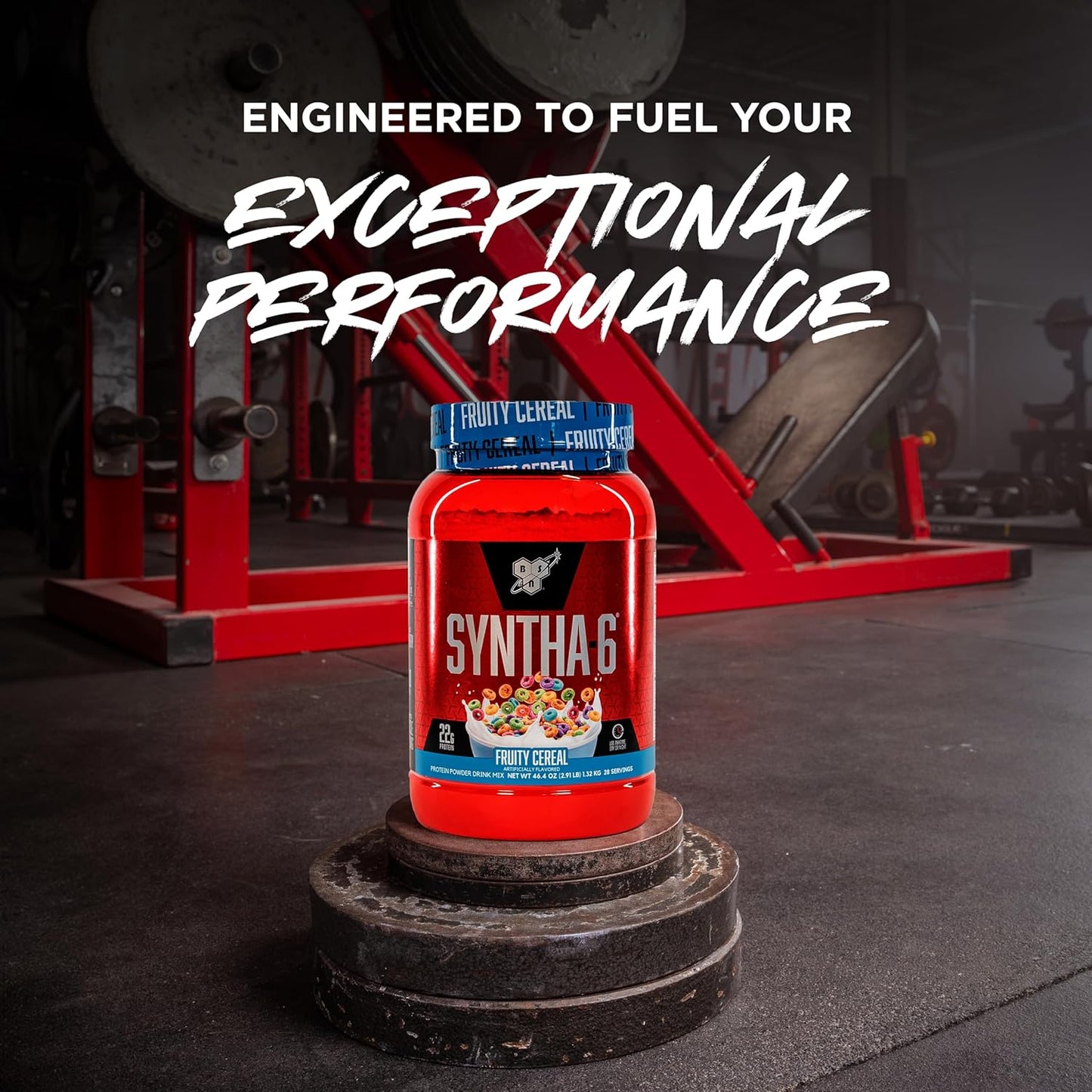 BSN SYNTHA-6 Whey Protein Powder with Micellar Casein and Milk Isolate, Fruity Cereal Flavor, 28 Servings