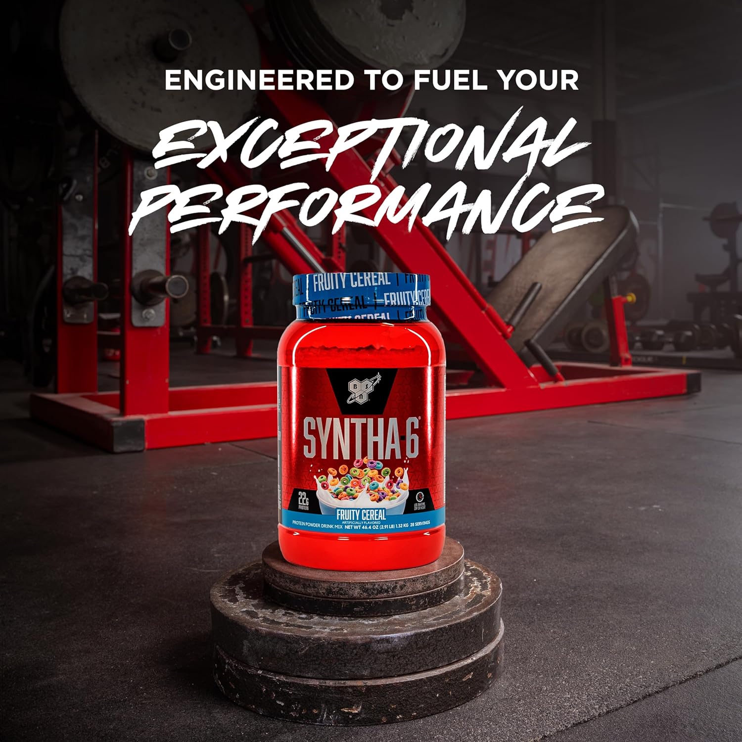 BSN SYNTHA-6 Whey Protein Powder with Micellar Casein and Milk Isolate, Fruity Cereal Flavor, 28 Servings