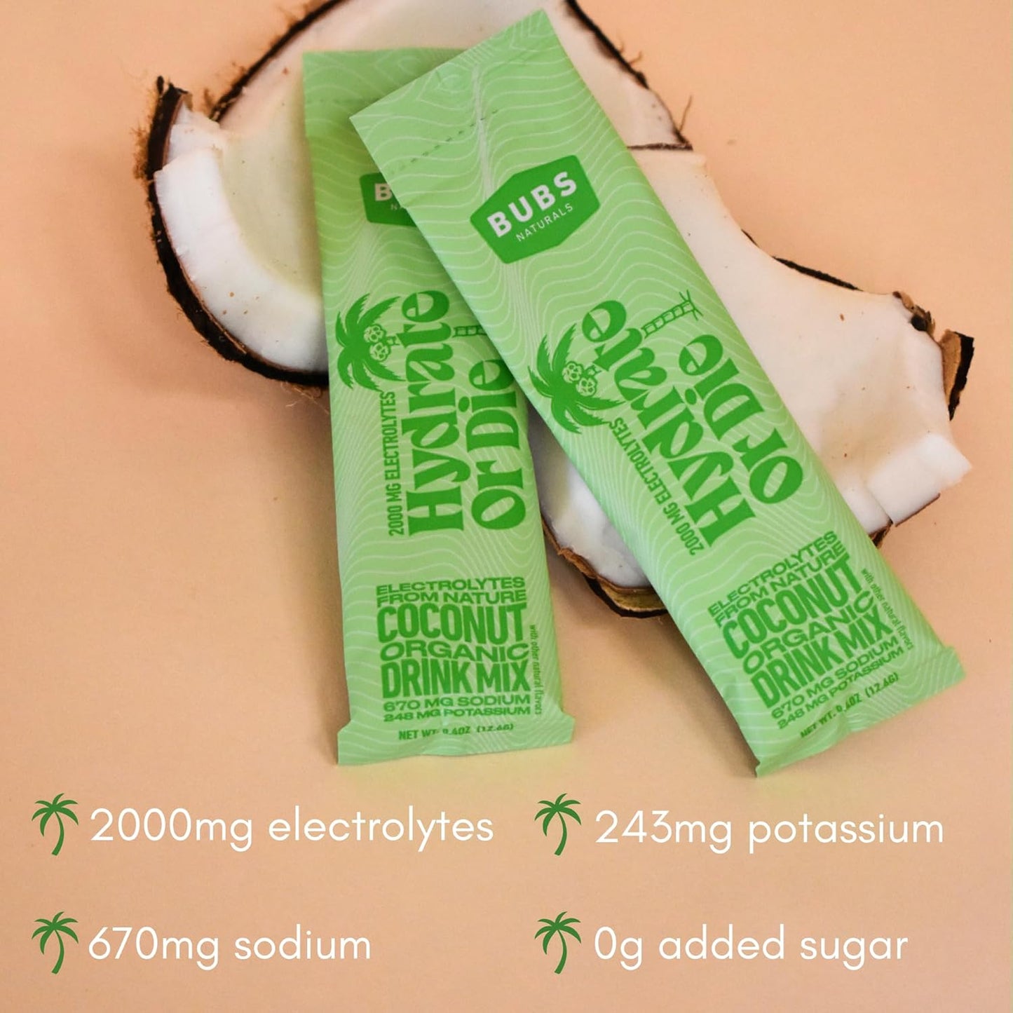 BUBS Naturals Electrolyte Powder Variety Pack - All-Natural Hydration Powder with Energy Boost & Recovery Support - Keto, Gluten-Free, No Sugar Added - 18 Servings