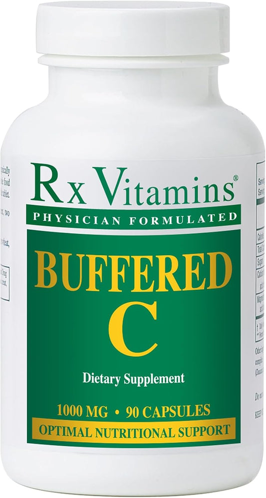 Buffered C 500 mg Capsules - 90 Count by RX Vitamins for Health and Beauty
