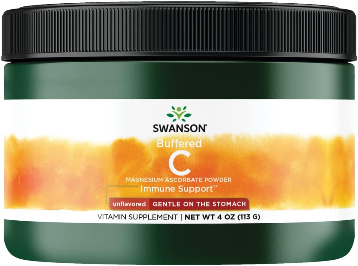 Buffered Magnesium Ascorbate Vitamin C Powder - 4 Ounce (113g) by Swanson