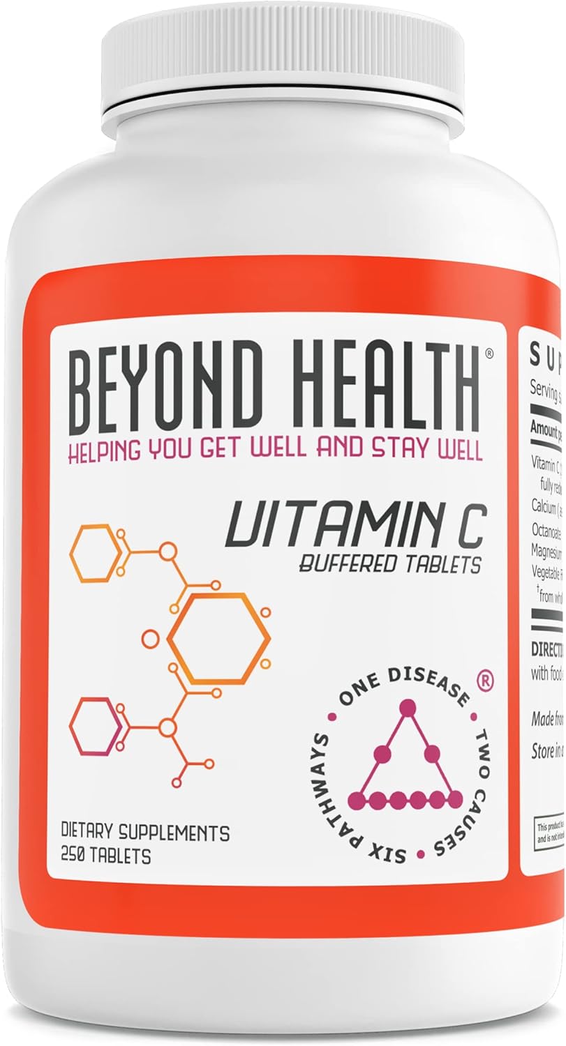 Buffered Vitamin C Tablets for Immune Support - 250 Count Bottle