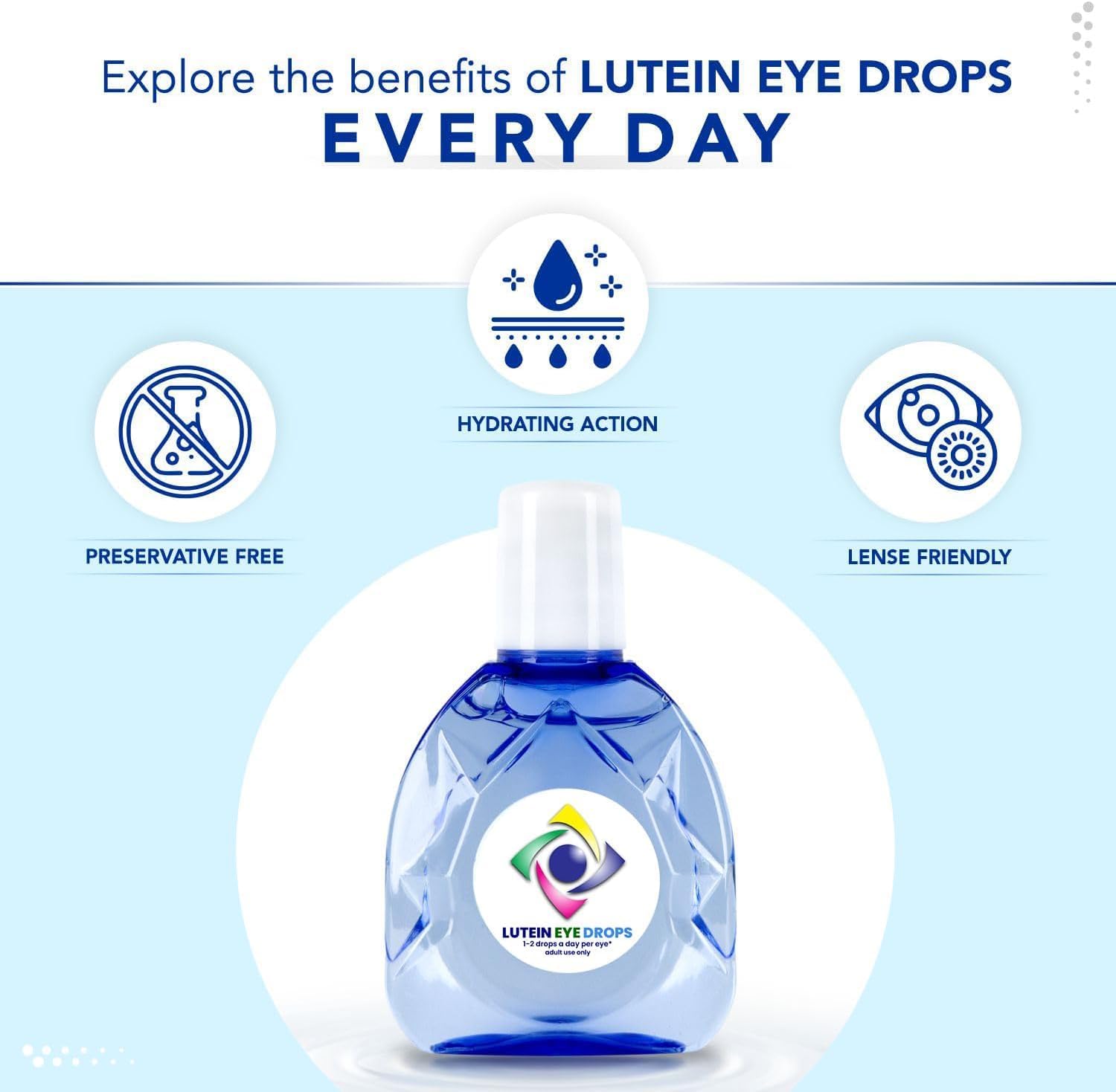 BUIE Lutein Eye Drops & Multivitamin - Antioxidant-Rich Liquid Formula for Vision Support