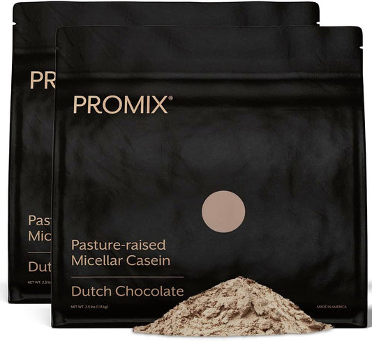 Bulk 5lb Chocolate Casein Protein Powder - Grass-Fed, All Natural, Gluten-Free - Slow Recovery for Post Workout Fitness