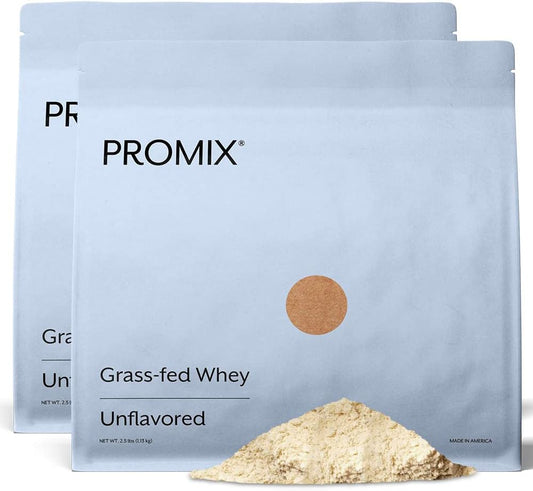 Bulk Grass-Fed Unflavored Whey Protein Powder - 5lb - 100% Natural - Post Workout Shakes & Smoothies - Gluten-Free & Keto-Friendly