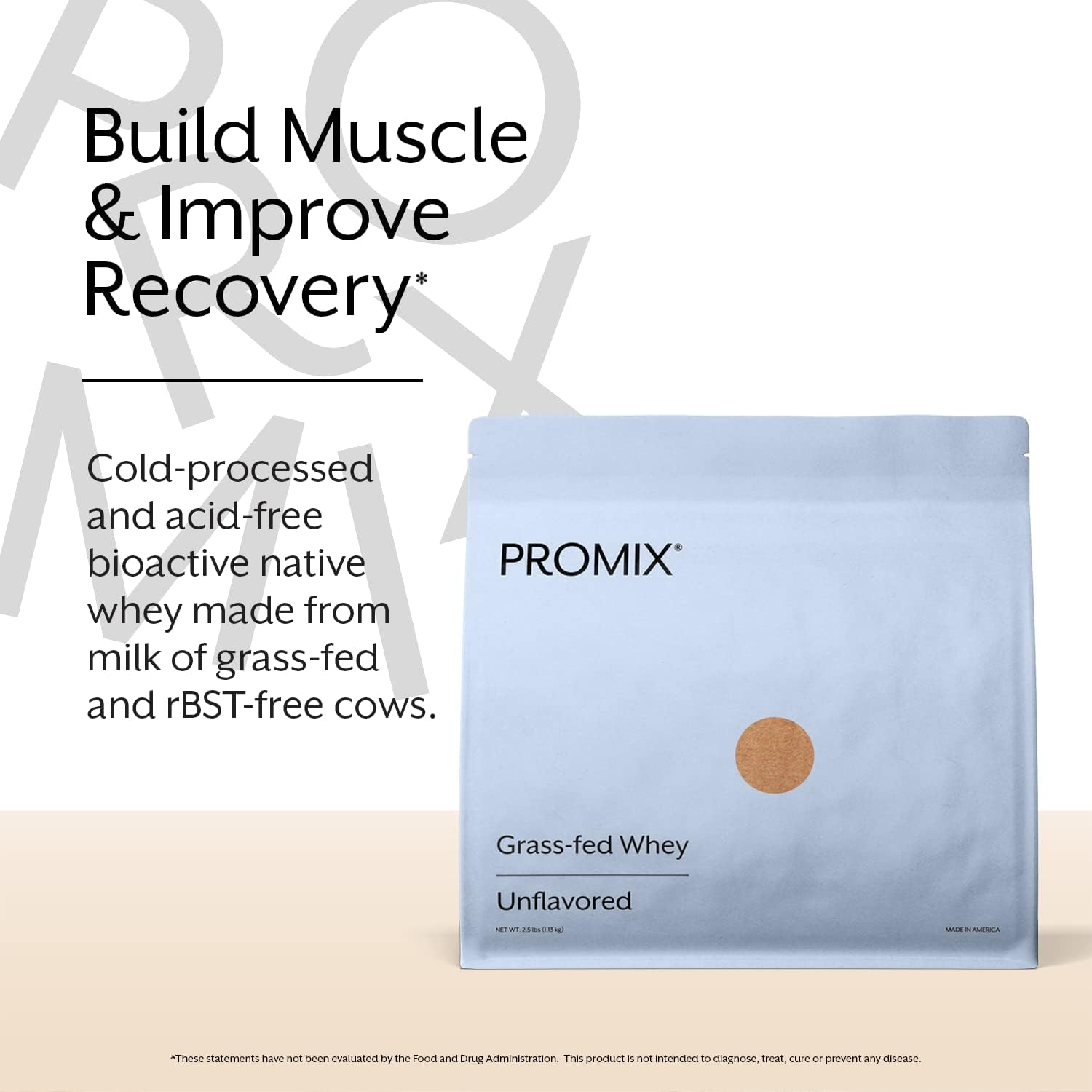 Bulk Grass-Fed Unflavored Whey Protein Powder - 5lb - 100% Natural - Post Workout Shakes & Smoothies - Gluten-Free & Keto-Friendly
