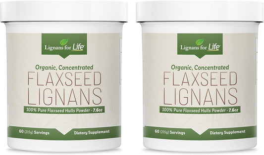 Bulk Ground Flaxseed Powder Rich in Lignans - High Fiber Antioxidants for Heart & Hair Health - Omega 3 & 6 Fatty Acids - 60 Servings, 2 Pack