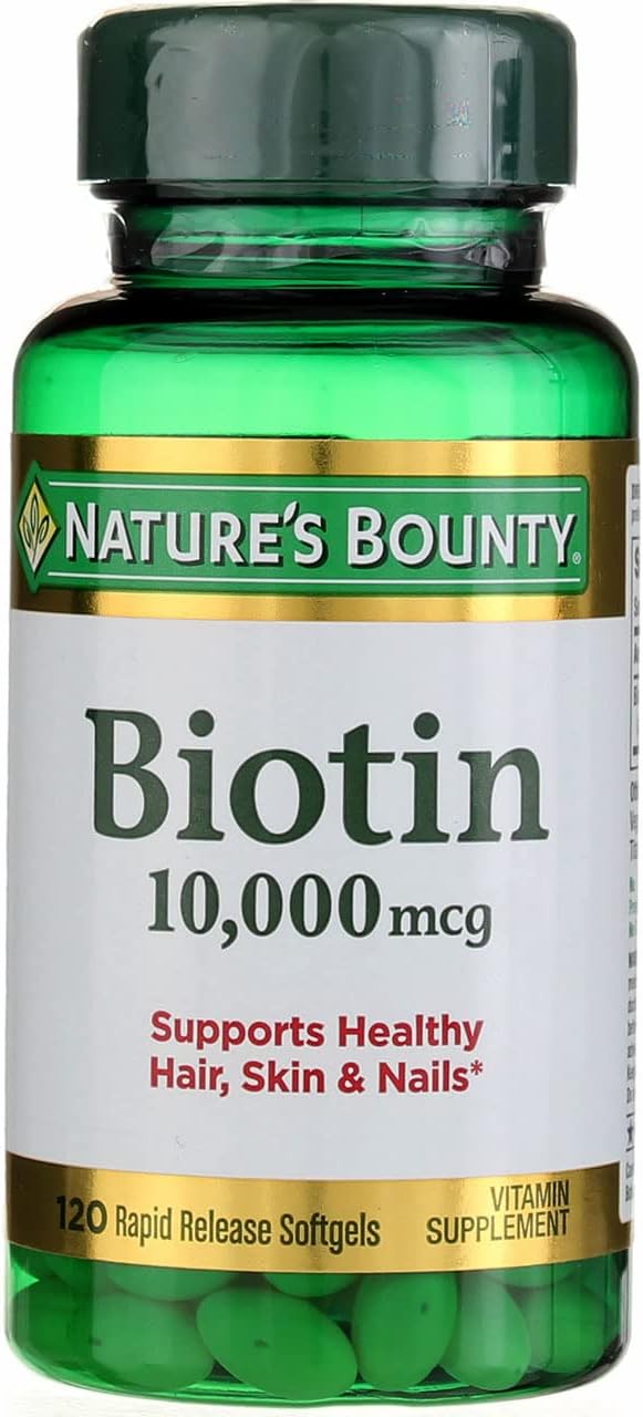 Bulk Pack of 144 Nature's Bounty Biotin 10,000 mcg Rapid Release Softgels