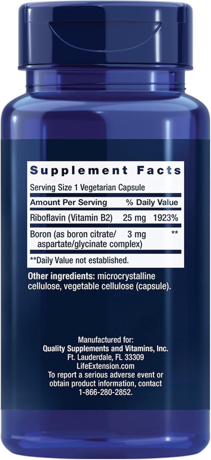 Bulk Pack of 200 Vegetarian Capsules - Life Extension Boron 3 Mg Supplement