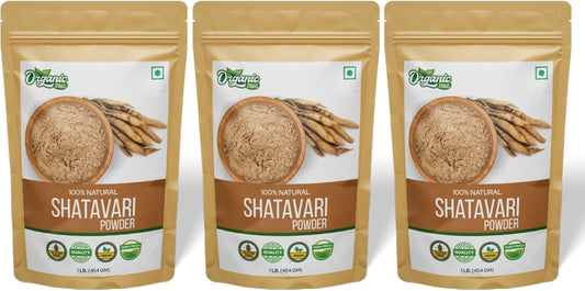 Bulk Pack of 3 - 16 oz Organic Shatavari Powder for Enhanced Wellness