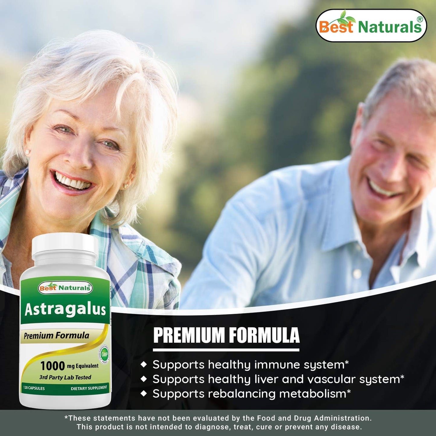 Bulk Pack of 360 Best Naturals Astragalus 1000mg Capsules