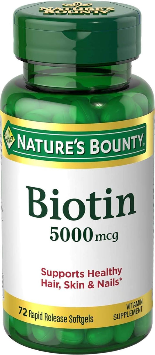 Bulk Pack of 360 Nature's Bounty Biotin 5000 mcg Liquid Softgels