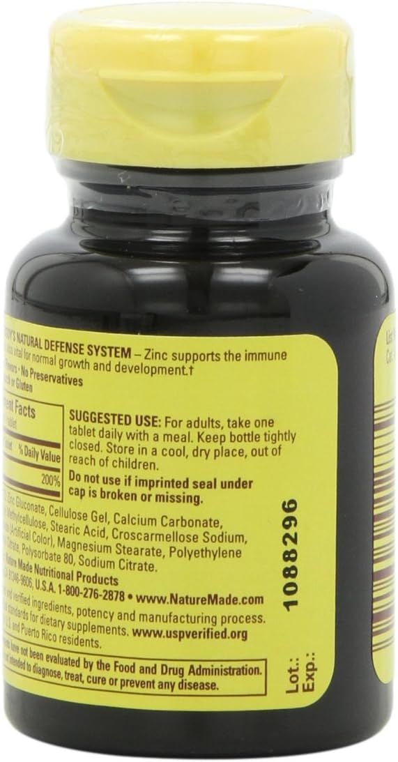 Bulk Pack of 600 Nature Made Zinc 30mg Tablets for Immune Support