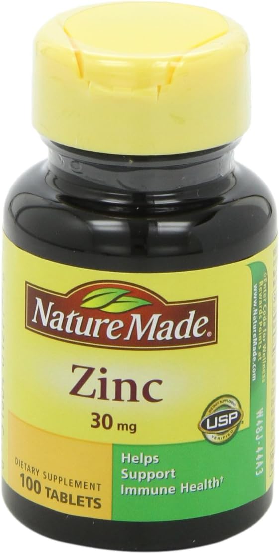 Bulk Pack of 600 Nature Made Zinc 30mg Tablets for Immune Support