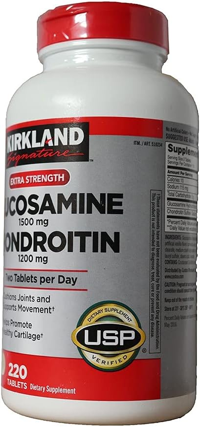 Bulk Pack of 880 Kirkland Signature Glucosamine & Chondroitin Tablets for Joint Support