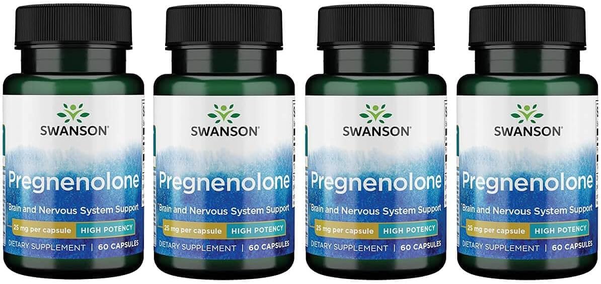 Bulk Pack of Swanson High Potency Pregnenolone 25mg Capsules - 240 Count
