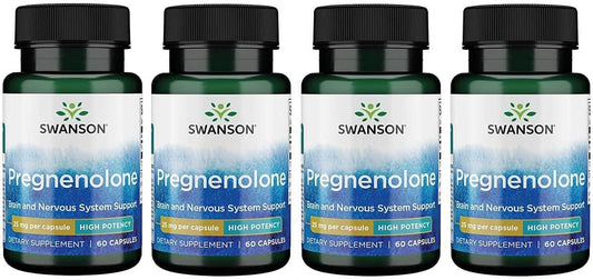 Bulk Pack of Swanson High Potency Pregnenolone 25mg Capsules - 240 Count