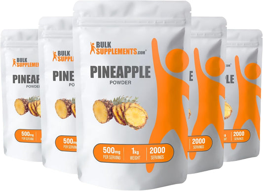 Bulk Pineapple Fruit Powder for Flavoring & Smoothies - Unsweetened & Gluten Free - 500mg per Serving - 5g (11 lbs) - Pack of 5