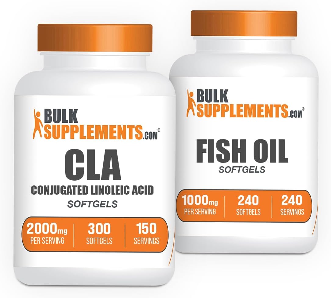 BulkSupplements CLA 2000mg and Fish Oil 1000mg Softgels Combo Pack