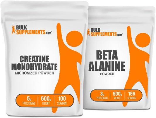 BulkSupplements Creatine and Beta Alanine 500g Bundle Pack