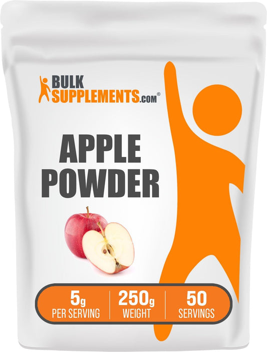 BulkSupplements.com Apple Fruit Powder - Superfood for Digestive Support, Gluten-Free & Natural, 250g (8.8 oz) - 5g per Serving