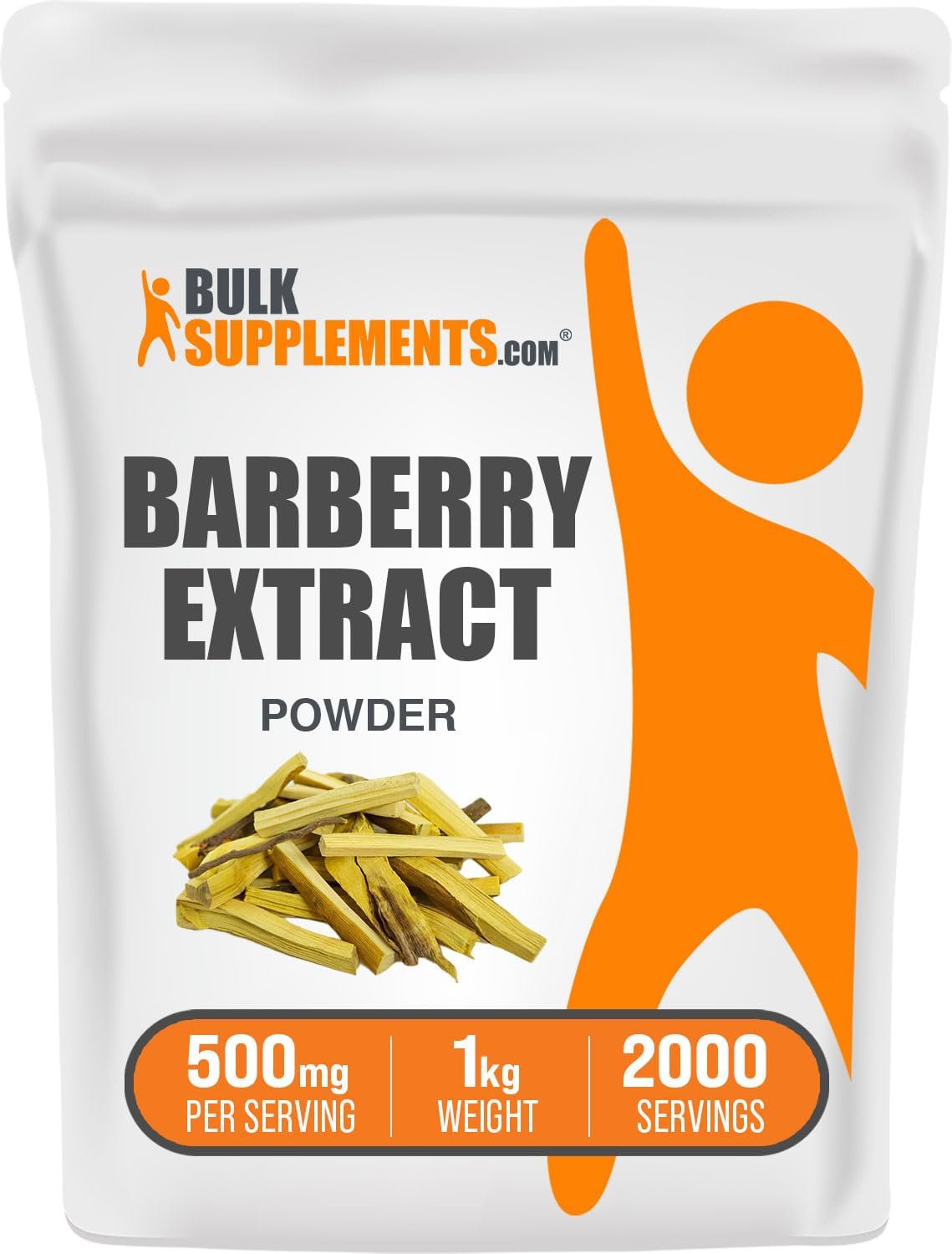 BulkSupplements.com Barberry Extract Powder - Herbal Supplement, Gluten Free, 500mg per Serving, 1kg (2.2 lbs) (Pack of 1) - Barberry Supplements