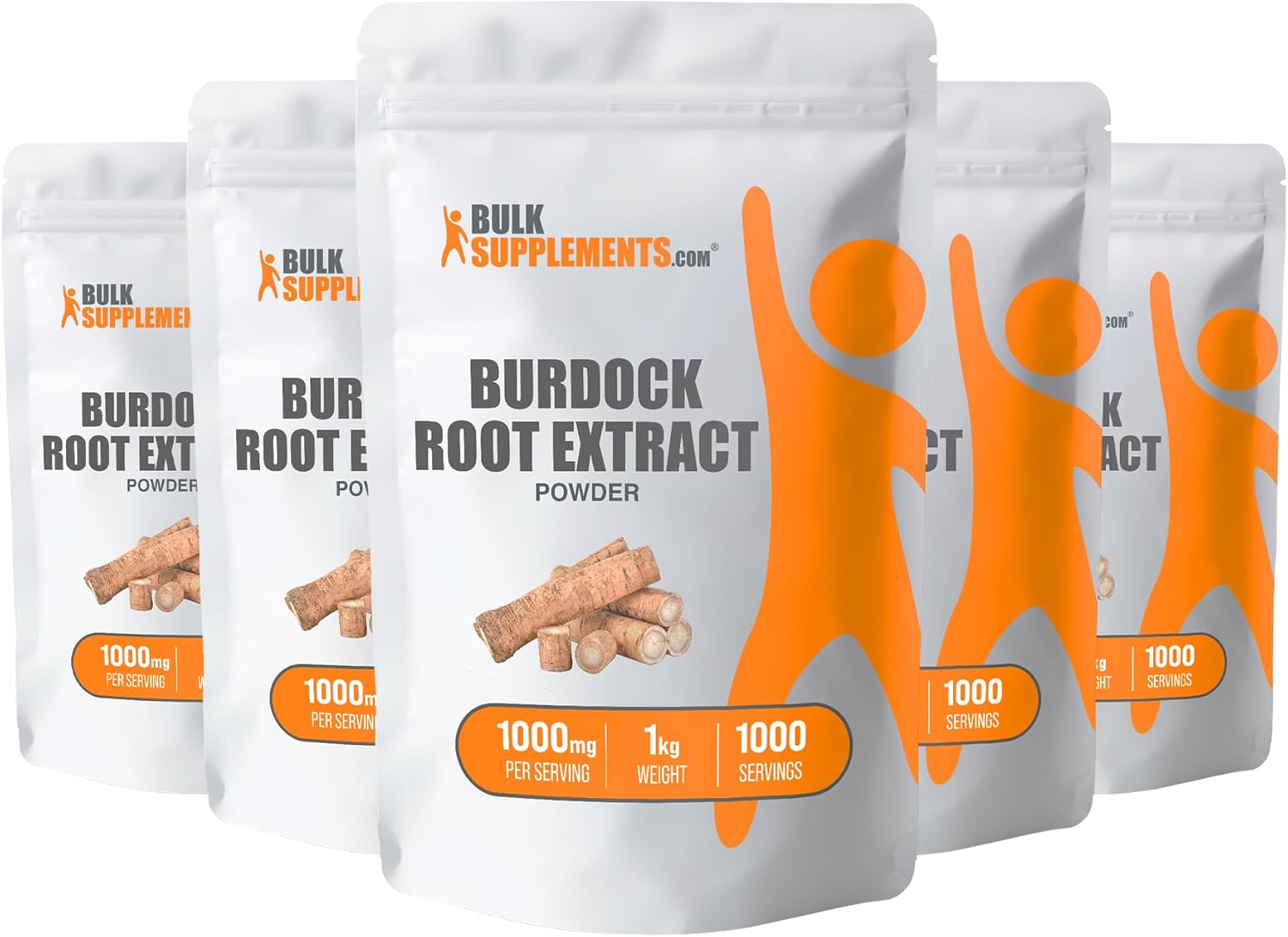 BulkSupplements.com Burdock Root Extract Powder - Herbal Supplement, Gluten Free, 1000mg per Serving, 5kg (11 lbs) (Pack of 5) - Buy in Bulk for Savings