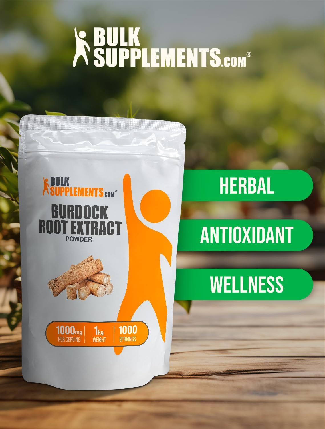 BulkSupplements.com Burdock Root Extract Powder - Herbal Supplement, Gluten Free, 1000mg per Serving, 5kg (11 lbs) (Pack of 5) - Buy in Bulk for Savings