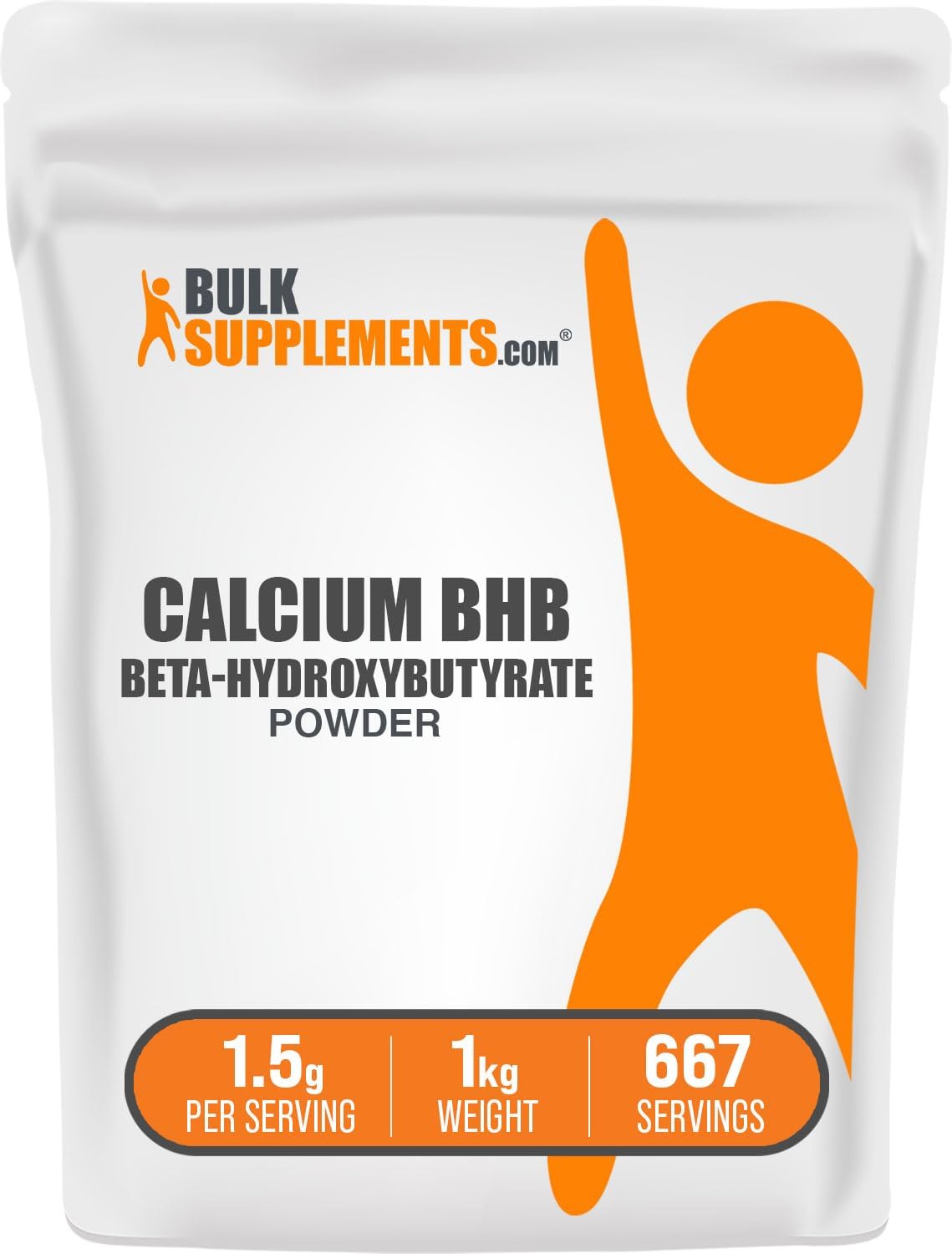 BulkSupplements.com Calcium BHB Powder - Electrolyte Supplement, Unflavored - 1500mg per Serving - 1kg (2.2 lbs) Pack of 1