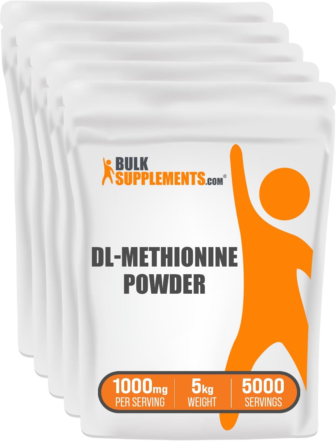 BulkSupplements.com DL-Methionine Powder - Amino Acid Nutritional Supplement - Choline Powder - 5kg (11 lbs)