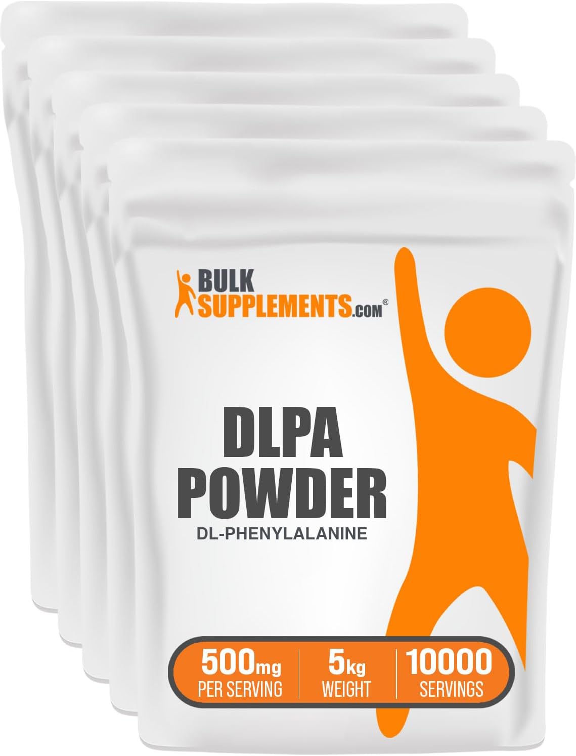 BulkSupplements.com DL-Phenylalanine Powder - 500mg Amino Acid Supplements - Pack of 5, 5kg (11 lbs)