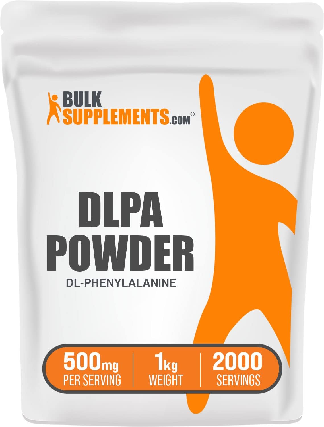 BulkSupplements.com DL-Phenylalanine Powder 1kg - DLPA Supplements, Amino Acid 500mg per Serving - Gluten Free Amino Acid Supplement