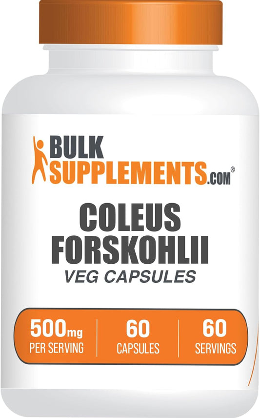 BulkSupplements.com Forskolin Extract Capsules - Herbal Supplement, Gluten Free, 60 Capsules, 1 Capsule/Serving