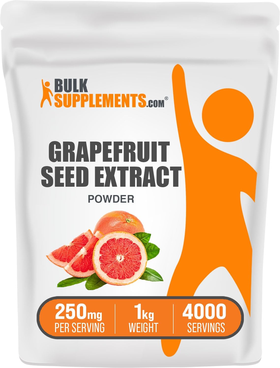 BulkSupplements.com Grapefruit Seed Extract Powder - Antioxidant Herbal Supplement, Gluten Free, 1kg (2.2 lbs) - Pack of 1, 250mg per Serving
