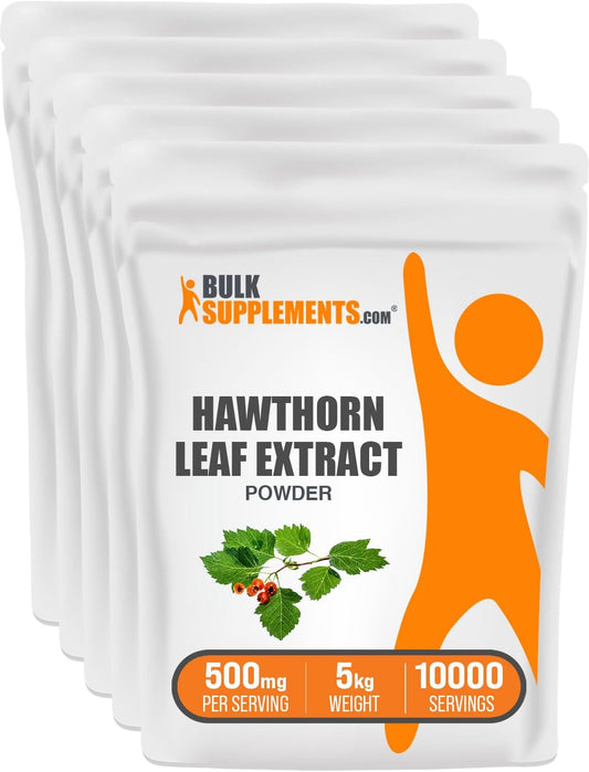 BulkSupplements.com Hawthorn Leaf Extract Powder - 5kg (11 lbs) - Pure & Natural Supplement