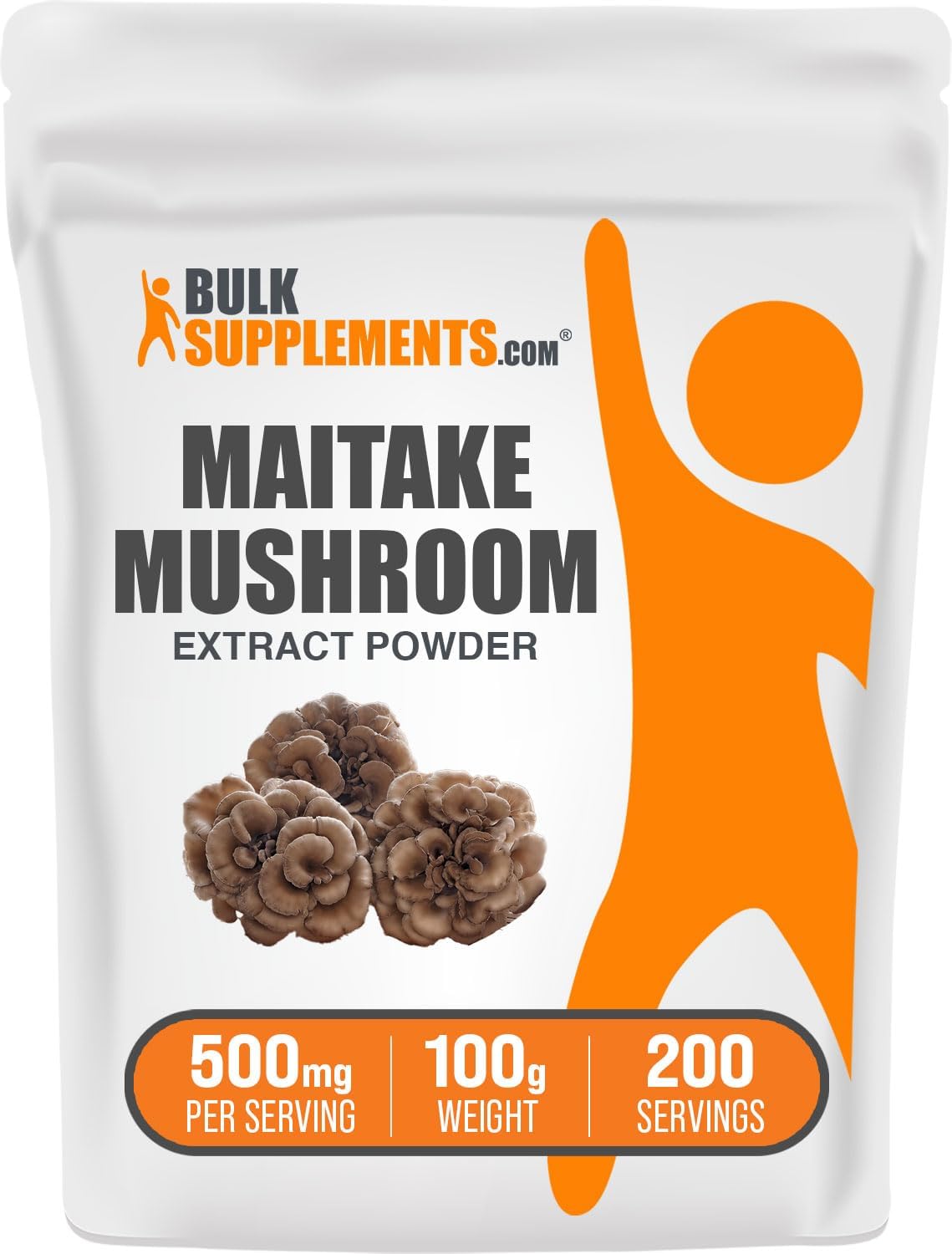 BulkSupplements.com Maitake Mushroom Extract Powder - Gluten Free Mushroom Supplement - 500mg per Serving - 100g (3.5 oz) Pack