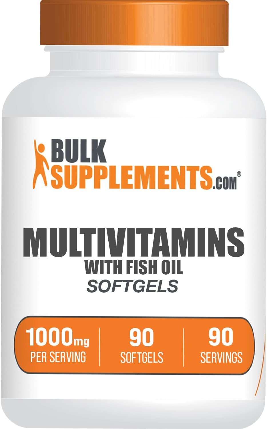 BulkSupplements.com Multivitamin Softgels with Fish Oil - Daily Multivitamin and Mineral Supplement for Adults - Gluten Free, 90 Softgels